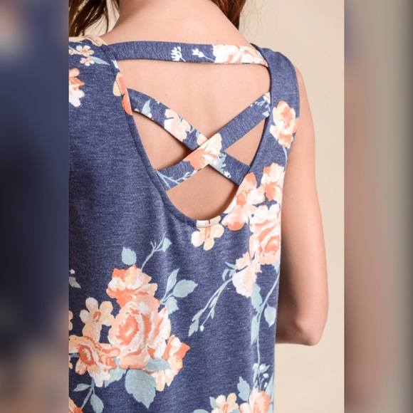 LAST 1!😊Crisscross Ruffle Dress in French Terry💕 - Picture 3 of 3